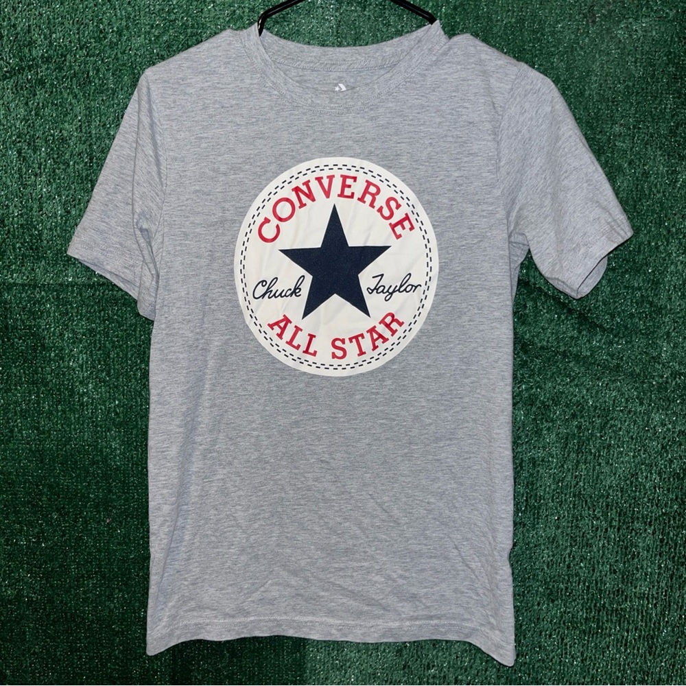Converse All Star Gray Shirt YOUTH L
